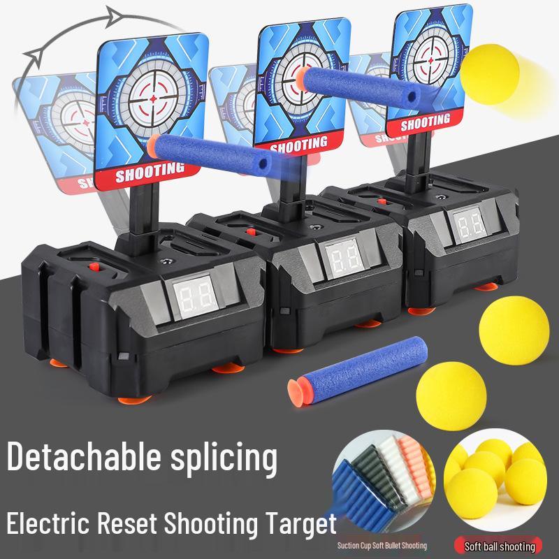 Cross-Border Electronic Target Toy with Lights, Sound Effects, and Detachable Soft Bullet Shooting Practice for Kids