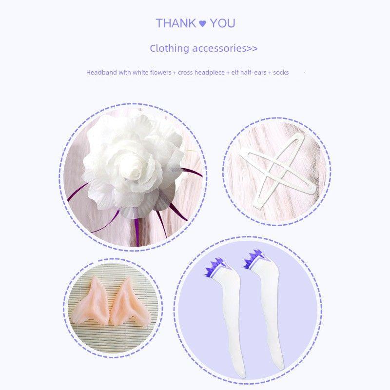 Re:Zero - Starting Life in Another World Emilia Cosplay Costume for Women Anime Cosplay Outfit