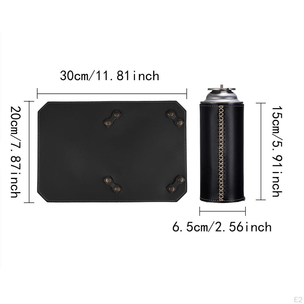 Zestaw maty do pieca i osłony na butlę gazową Podkładka mocująca Praktyczne Przenośne Eleganckie Ochraniacze na plażę