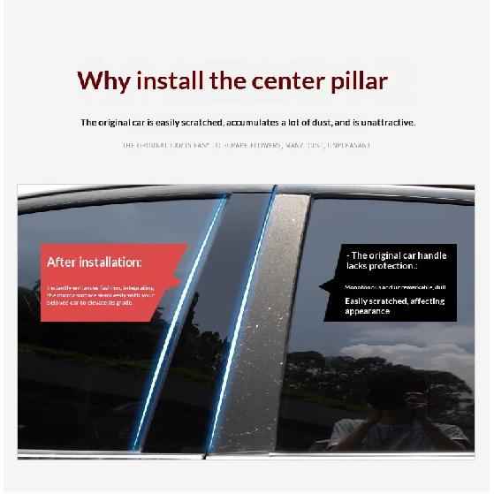 For Ford Flex 2009-2019 For Covers Center Film Column B C Pillar Posts Sticker Car Accessories