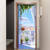Balcon și grădină Tapet autoadeziv pentru uși 3D PVC Decor autocolant Plajă Soare Peisaj Poster Mural Decal de perete deursticker