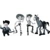 Mattel Disney & Pixar Toy Story Set with 4 Action Figures: Black & White Woody's Round-Up Pack, Woody, Jessie, Bullseye & Stinky Pete, 7-Inch Scale