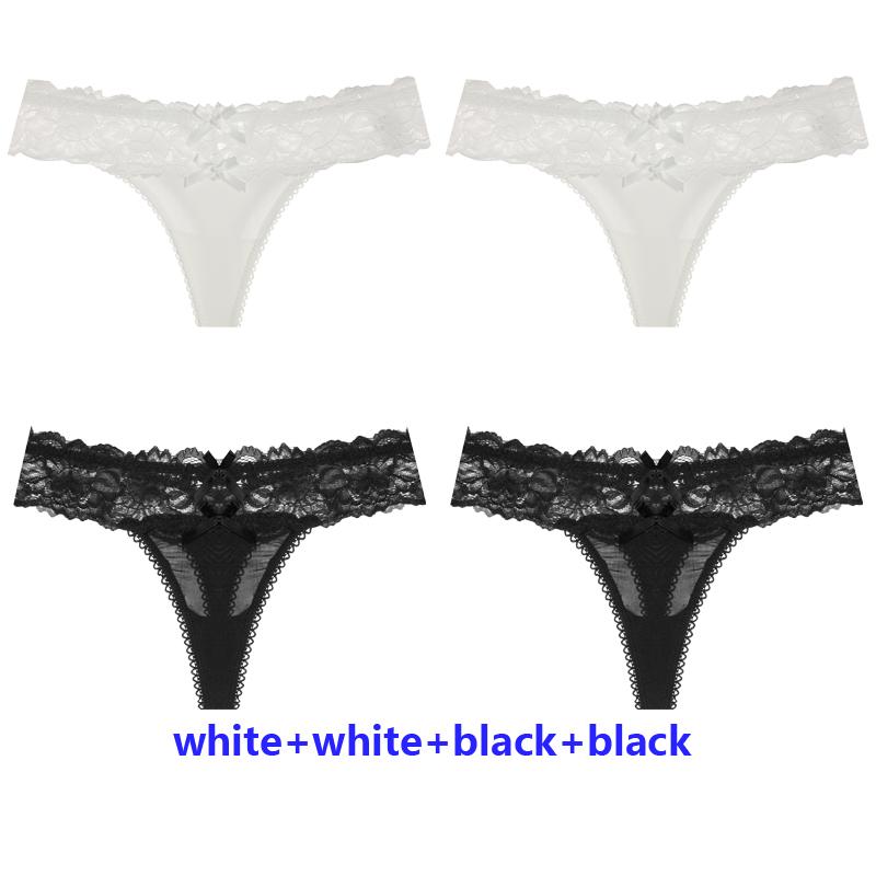 4Pcs/Lot Sexy Lace Panties Women Low-waist Briefs Female Hollow Out Underwear Intimates G String Ladies Lingerie Underpants