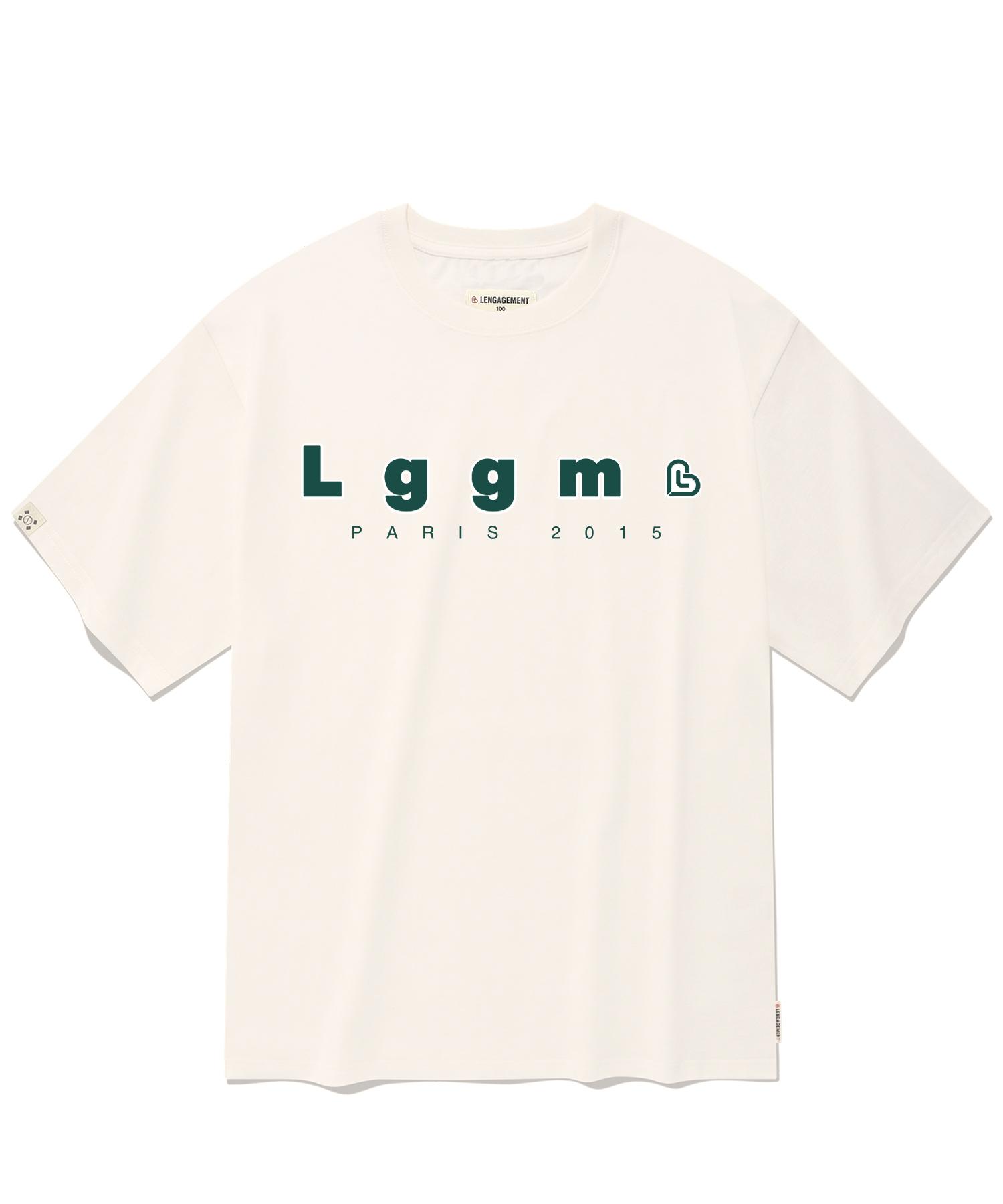 Langajumang Oversized Lggm Short Sleeve T-Shirt [Off-White] Off-White [Beige]/100