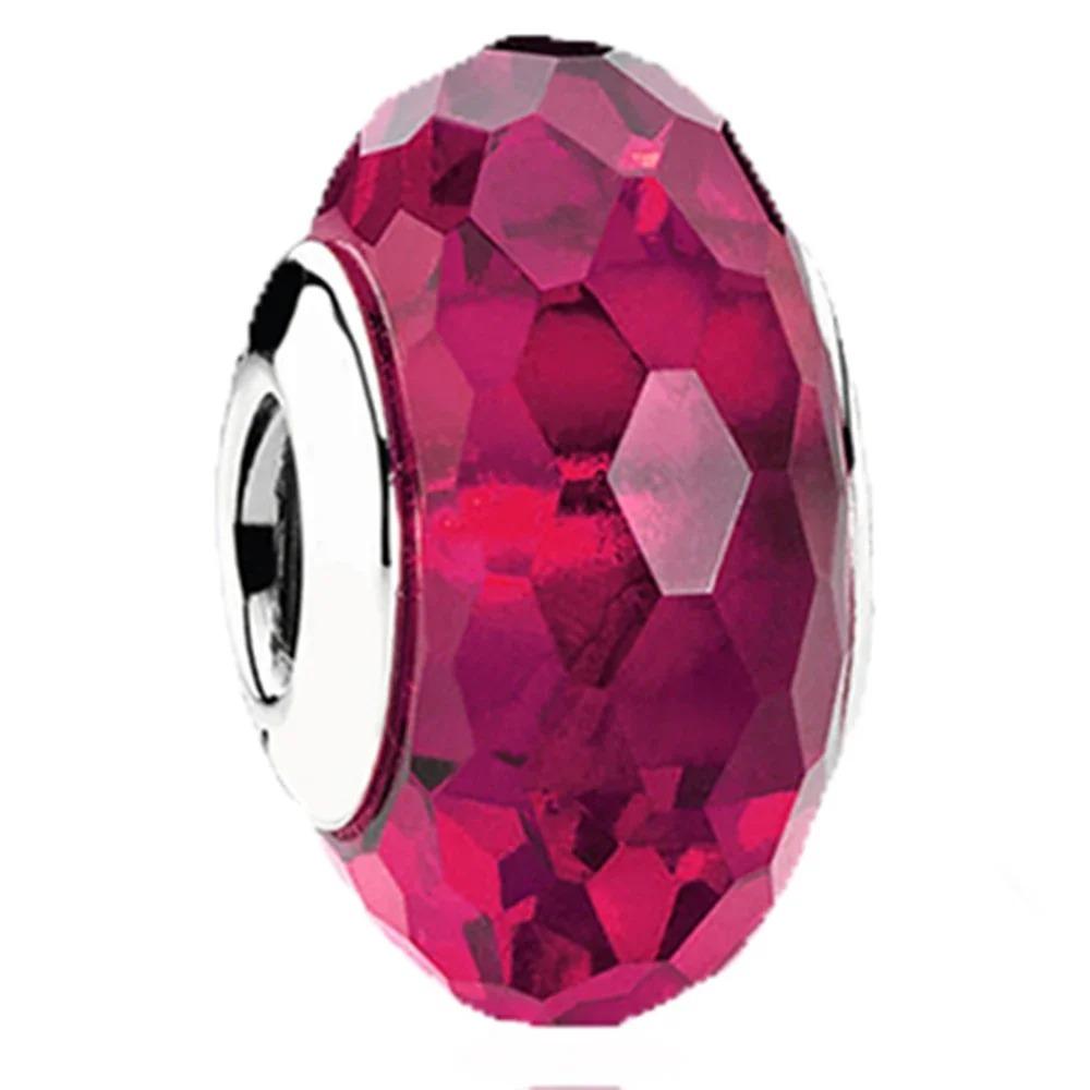 Romantic Red love glass beads copper Classic Murano Glass Charm Compatible With Do It Yourself Bracelets Necklaces Women Jewellery Anniversary gift