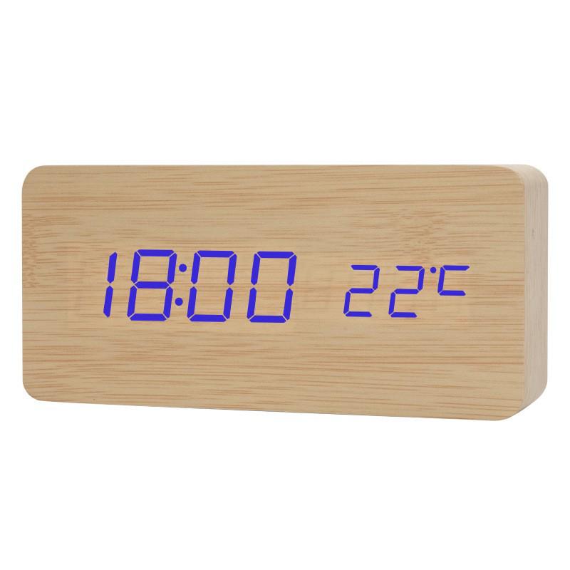 Creative Sound-Activated Wooden Clock - Multifunctional Home & Student Gift