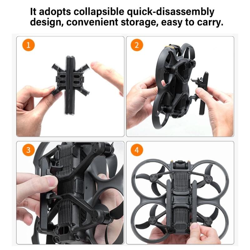 Folding Landing Gear Enhancing Aerial Photography for Avata 2 Unmanned Aerial Vehicle Shockproof Extender Height Support