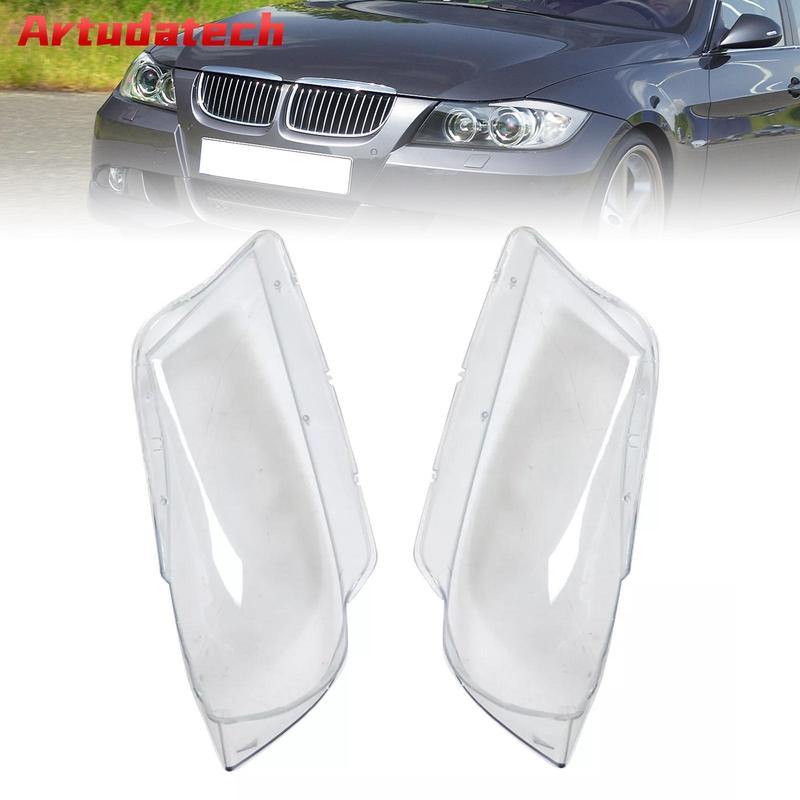 Artudatech 2 шт. Прозрачная крышка линзы ксеноновой фары для BMW 3 E90 E91 Седан 2005-2012 Автомобильные аксессуары