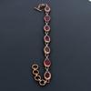 Ruby Gemstone Handmade Copper Electroformed Jewelry Amazing Lab-Created Bracelet For Women