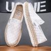 Men's Espadrilles Autumn Sneakers Summer Breathable Mesh Flats Lightweight Slip-on Loafers Man Fashion Plaid Cloth Casual Shoes