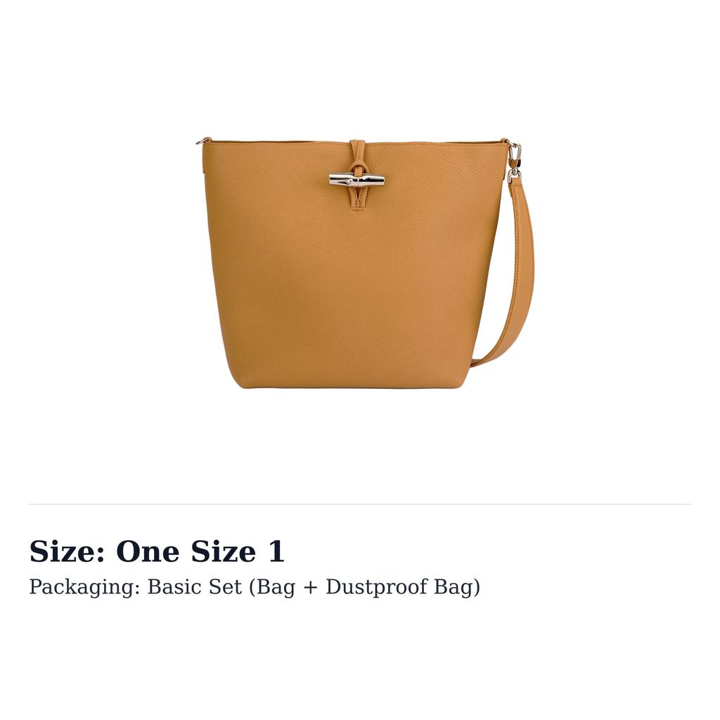 LONGCHAMP Le Roseau Cow Leather Hobo Bag, Handbag, Shoulder Bag Women's Walnut 10315HFP371
