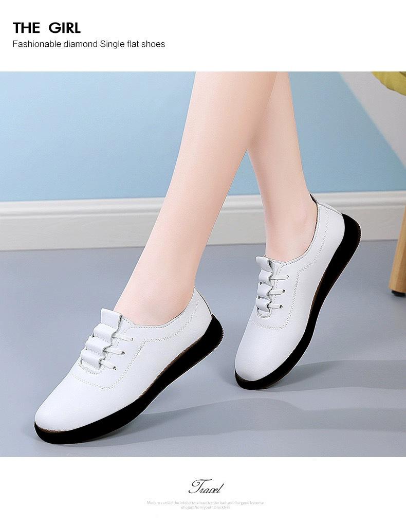 

Women s shoes 2025 new fashion Doudou shoes women s pu leather little white shoes soft sole single shoes mother shoes casual leather shoes customizat 42 сірий колір