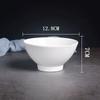 ZISIZ Pure White Hotel Ceramic Rice Bowls