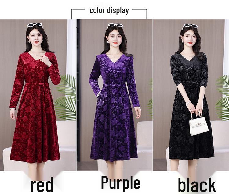 Chinese Style Long Sleeve Slimming Dress with Pockets - 2026 Autumn Collection