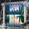 High-Definition 3D Outdoor Scenery Waterproof Curtains for Rainy Days