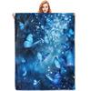 Super Soft Funny Butterfly Throw Blanket Cozy Fleece Fuzzy Plush Flannel Blanket for Travel Camping Living Room Sofa Decor Gift