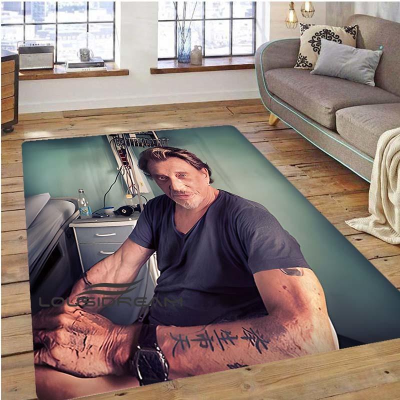 Cheap French Rock Star Johnny Hallyday rug Flannel All Season Light