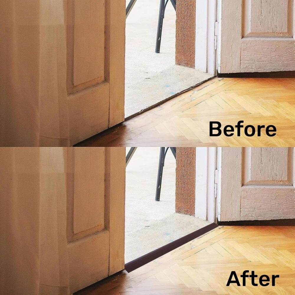 1pc 2m/78.74in Pvc Floor Transition Strip Waterproof Floor Transition Strip Non-slip Pvc Threshold Ramp for Doorways Carpet Gap