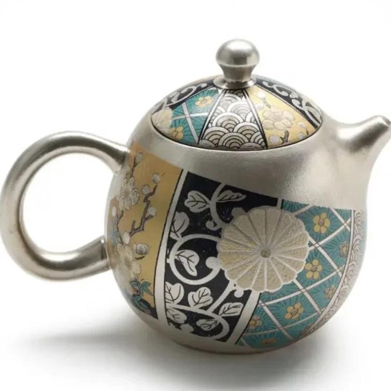 Japanese-style Teapot Porcelain Tire Package Silver Teapot Justice Cup Master Cup Tea Ceremony Accessories Tea Set Tea Infuser