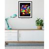 Govivo Exploding Rubik's Cube - Wall Art Decor Print with a Black Background - Unframed Artwork Printed On Photograph Paper