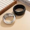 IngeSight.Z 2 Styles Punk Chunky Resin Acrylic Bangles Women New Trend Vintage Irregular Geometric Wide Bracelets Party Jewelry