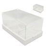 Glass Turtle Tank High Translucency Thickened 360 Degree Panoramic View Reptile Terrarium for