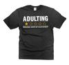 Men's Funny Shirt Adulting Review Tee Humorous Gifts Joke Tee Birthday Gift
