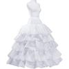 White Bridal Petticoat Puffy Design Hoop Crinoline Fancy Wedding Underskirt  Prom Night
