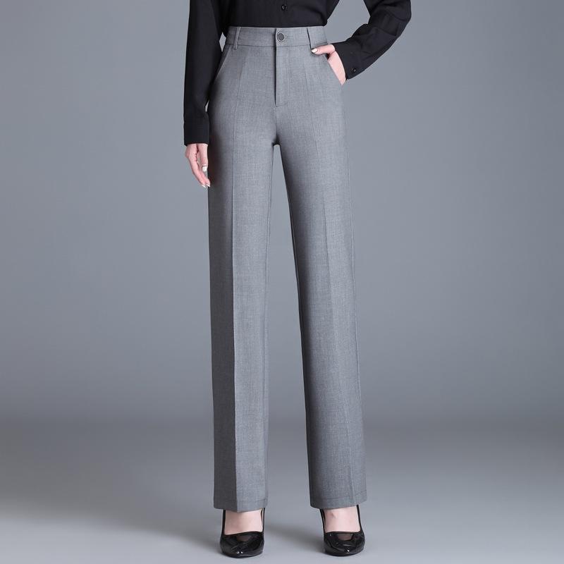2025 Spring/Summer Women's High-Waist Cigarette Pants: Versatile Fashionable Straight-Leg Suit Trousers