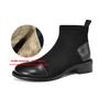 Krazing Pot Flock Autumn Winter Shoes Low Heels Size 43 Stretch Boots Back Patch Work Street Wear Elastic Ankle Boots