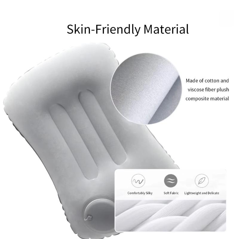 Camping Inflatable Pillow Portable Ultralight Travel Hiking Air Sleeping Pillow for Neck and Lumbar Support Universal Car Lumbar Cushion