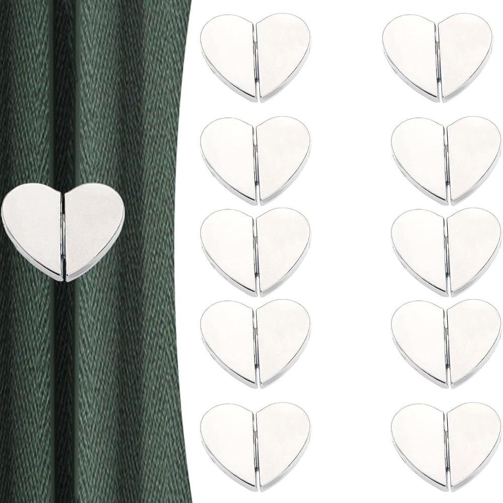 1/2/4Pcs Punch-free Heart Shaped Magnetic Curtain Button Simple Curtain Ties Drapery Clips  for Home
