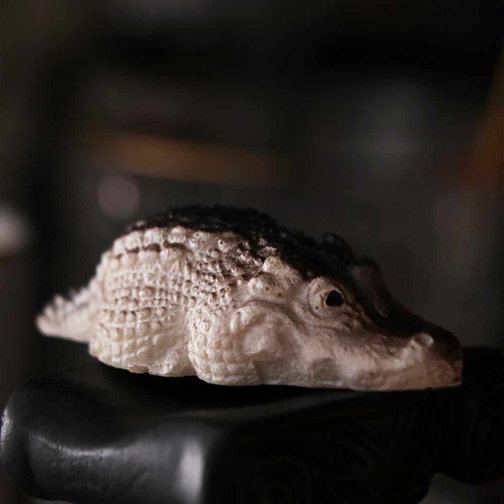 Resin Alligator Crocodile Kung Fu Tea Pet Mini Pet Model Handmade Pet Figurine  Home
