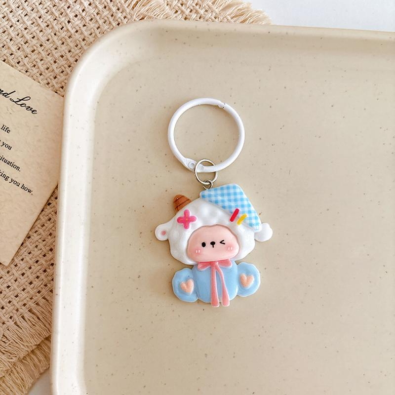 Cute Sheep Keychain For Women Bag Pendant Girls Cute Cartoon Keychains Kawaii Backpack Decoration Christmas 2027 New Year Gifts
