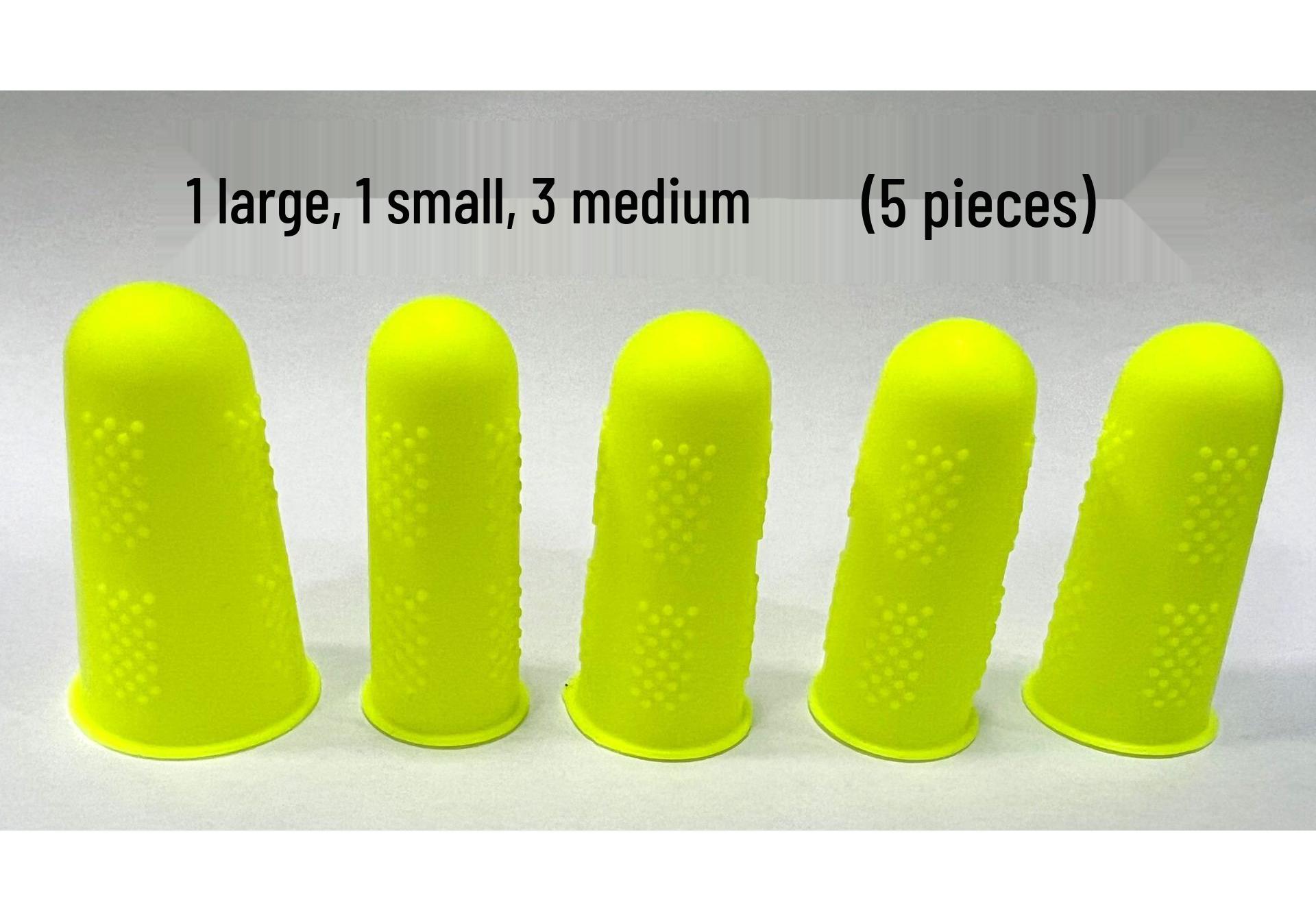 Silicone Anti-Scald & Anti-Slip Finger Protectors - High-Temperature Resistant 5-Piece Set жёлтый