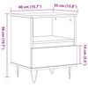 Nightstand Artisan Oak 40x35x50 cm Engineered Wood