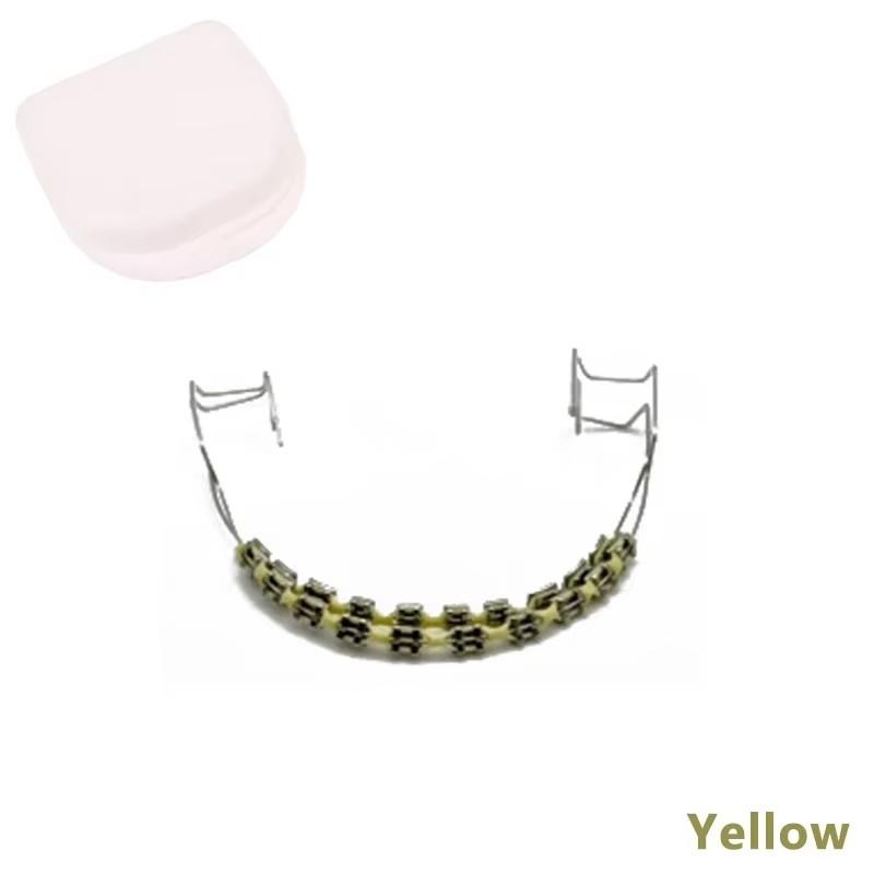 1Pair Fake Braces Colorful Brackets For Teeth Temporary Metal Wires Metal Bracket Orthodontic Ligature Ties Dental