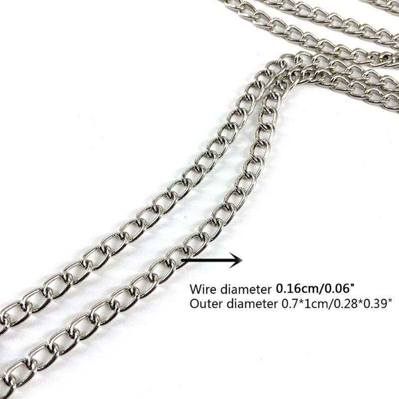 Metal Replacement Shoulder Crossbody Bag Chain Strap DIY Bag Straps Craft Accessories for Women Girls Making Bags