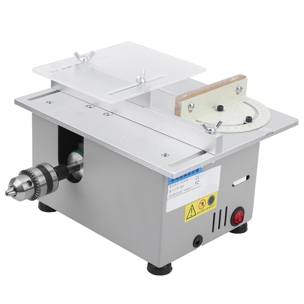 Mini Table Saw Silver MultiFunction Woodworking DIY Model Cutting Tool 96W