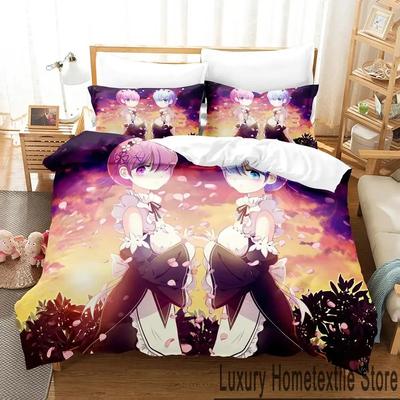 Comfortable Anime Print Duvet Cover Set With Duvet Cover And Pillowcases King Queen Twin Sizes For Boys Girls And Kids