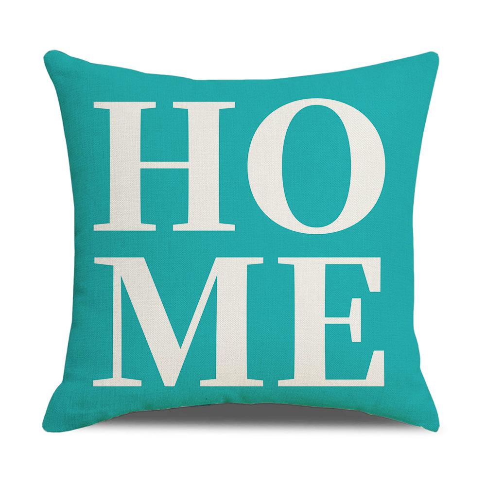 Simple Household Items Letter Geometric Print Square Pillowcase Car Cushion Sofa Pillowcase