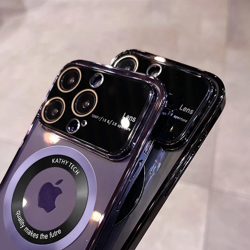 Beschichtung Glas Linsenschutz für Magsafe Magnetische Hülle für IPhone 13 12 14 Pro Max Plus Slim Klar Kabellose Ladegerät Abdeckung