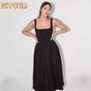Women's Fashion Summer Spring Solid Color Print Sleeveless Casual Dresses