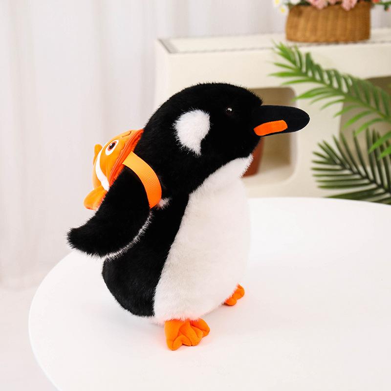 Backpack Penguin Plush Toy Doll Simulation Penguin Doll Bag Sleeping Pillow Doll Birthday Gift