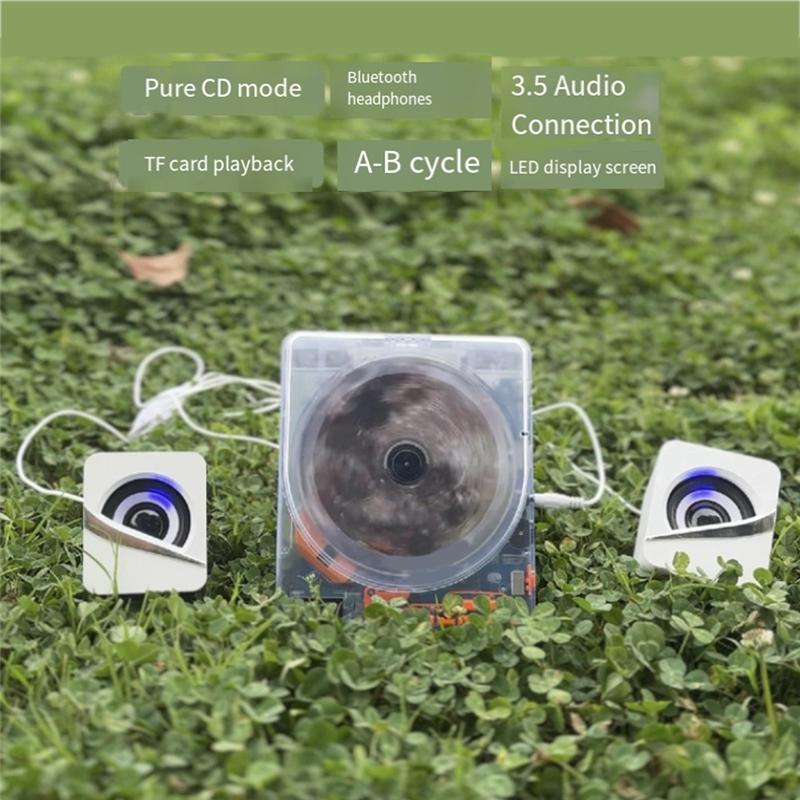 FORW-Lecteur CD Album de Disques Lecteur MP3 Lecteur CD Multifonction Répéteur d'Apprentissage de l'Anglais