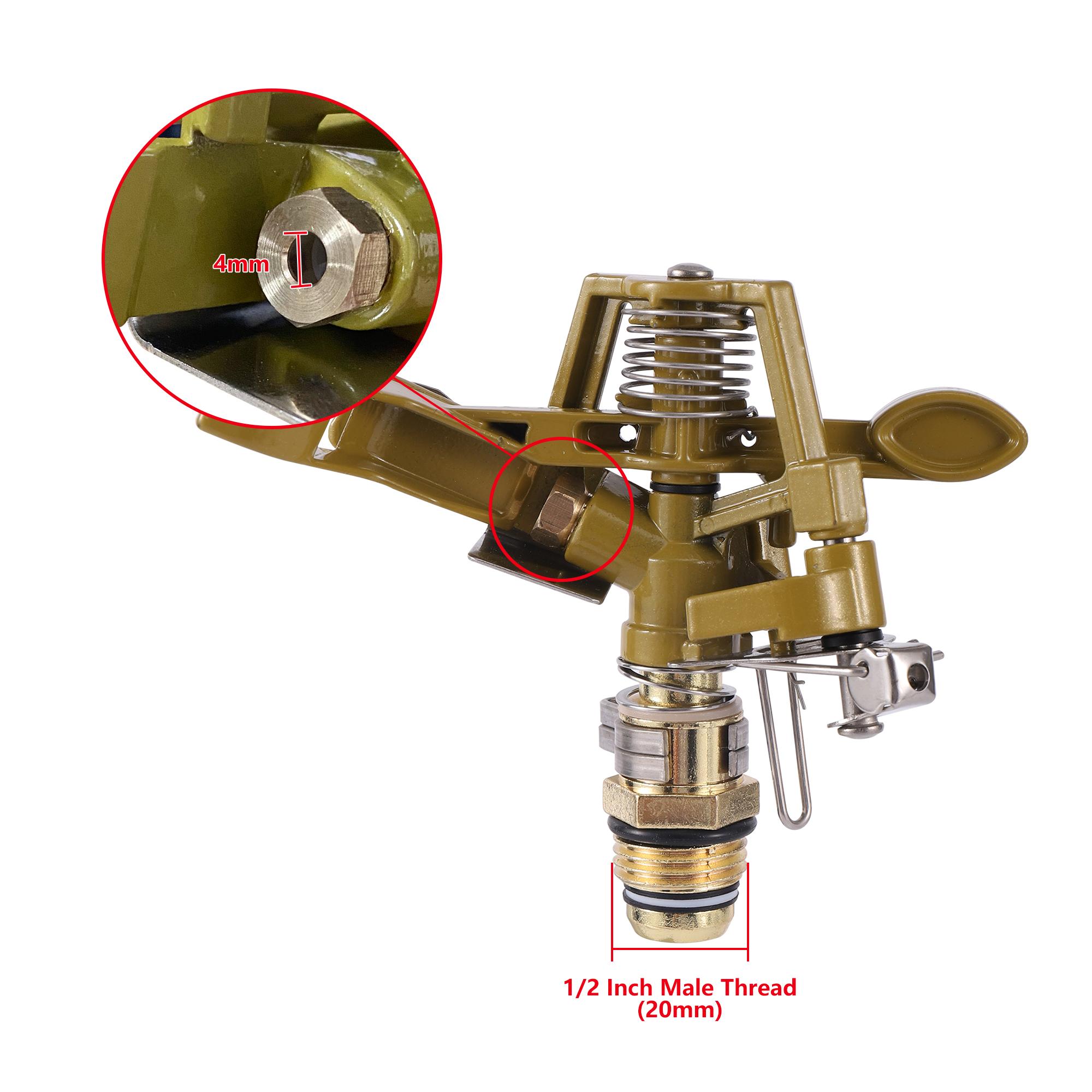 

1 /1.5 Garden 360 Degree Automatic Rotating Sprinkler Impact Rocker Sprinkler Suitable for Garden Lawn Agricultural Irrigation
