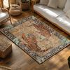 Realistic Tiger Pattern Area Rug, Bohemian Jungle Theme Non-Slip Carpet, Plush Living Room Mat for Nature Inspired Decor