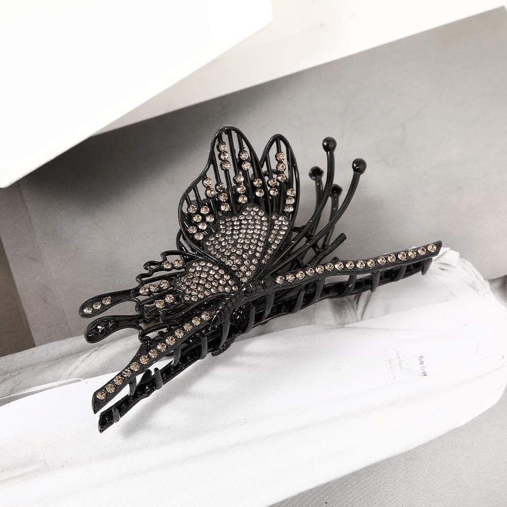 Rhinestone Butterfly  Hair Claw Clips Hair Claw For Women Elegant Ponytail Holder Hairpins Hair Crab Fashion Hair Accessories