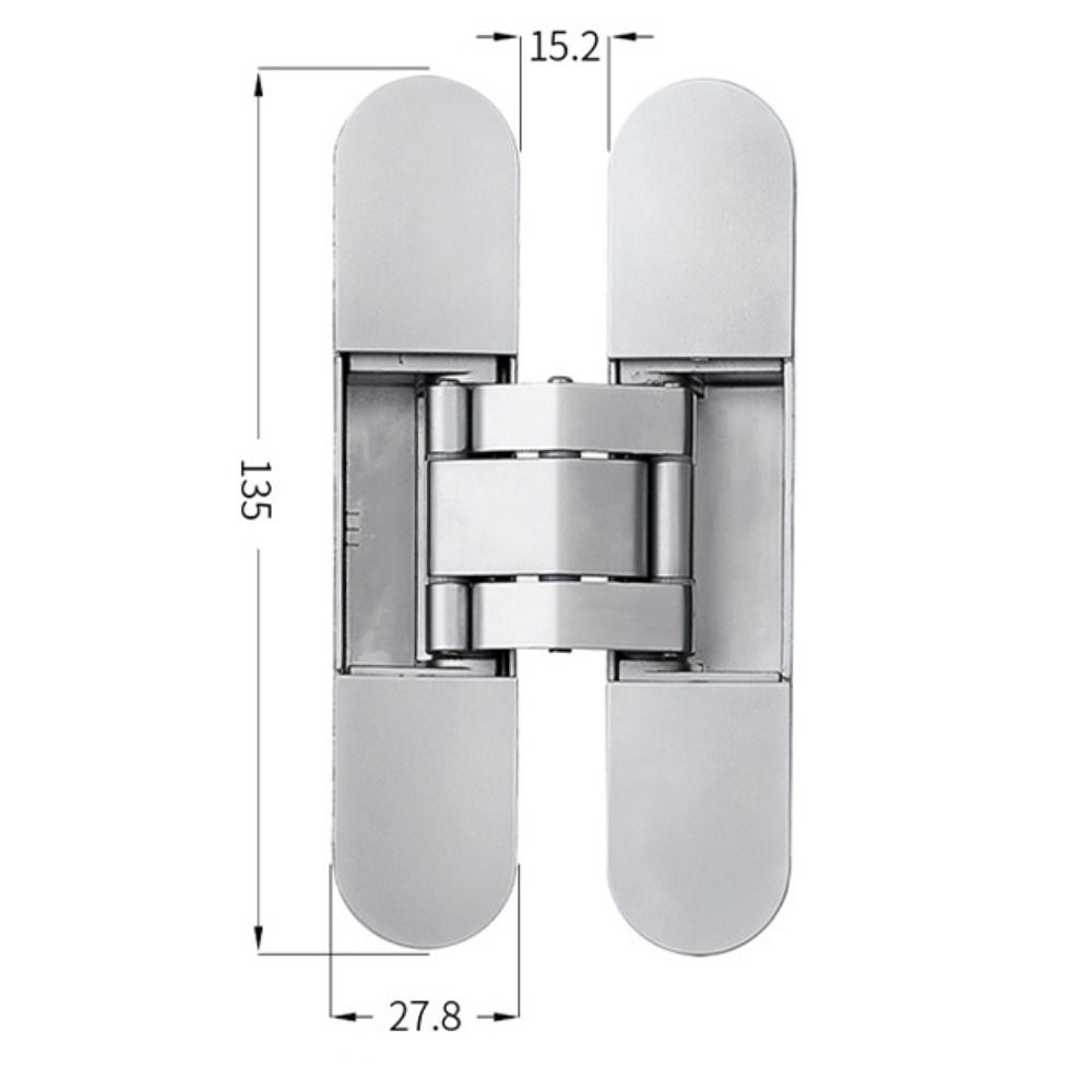 Închidere silențioasă ascunsă Balamale uși ascunse Montare invizibilă Balamă pliabilă în cruce invizibilă Deschidere exterioară reglabilă 3D