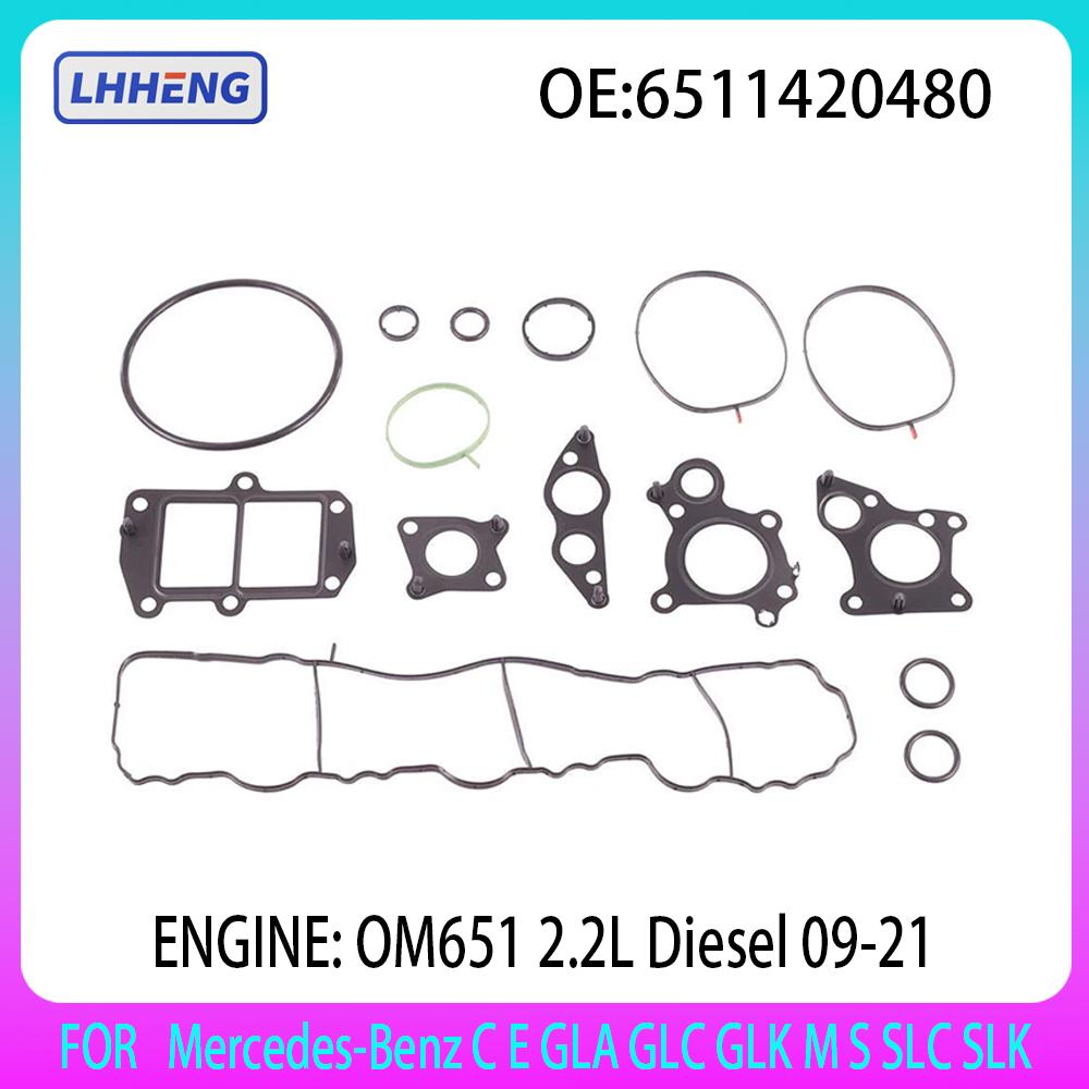Kit Guarnizioni Radiatore Olio per Mercedes-Benz OM651 2.2L Diesel 2.2 L T C E GLA GLC GLK M S SLC SLK W176 X204 W447 6511801310